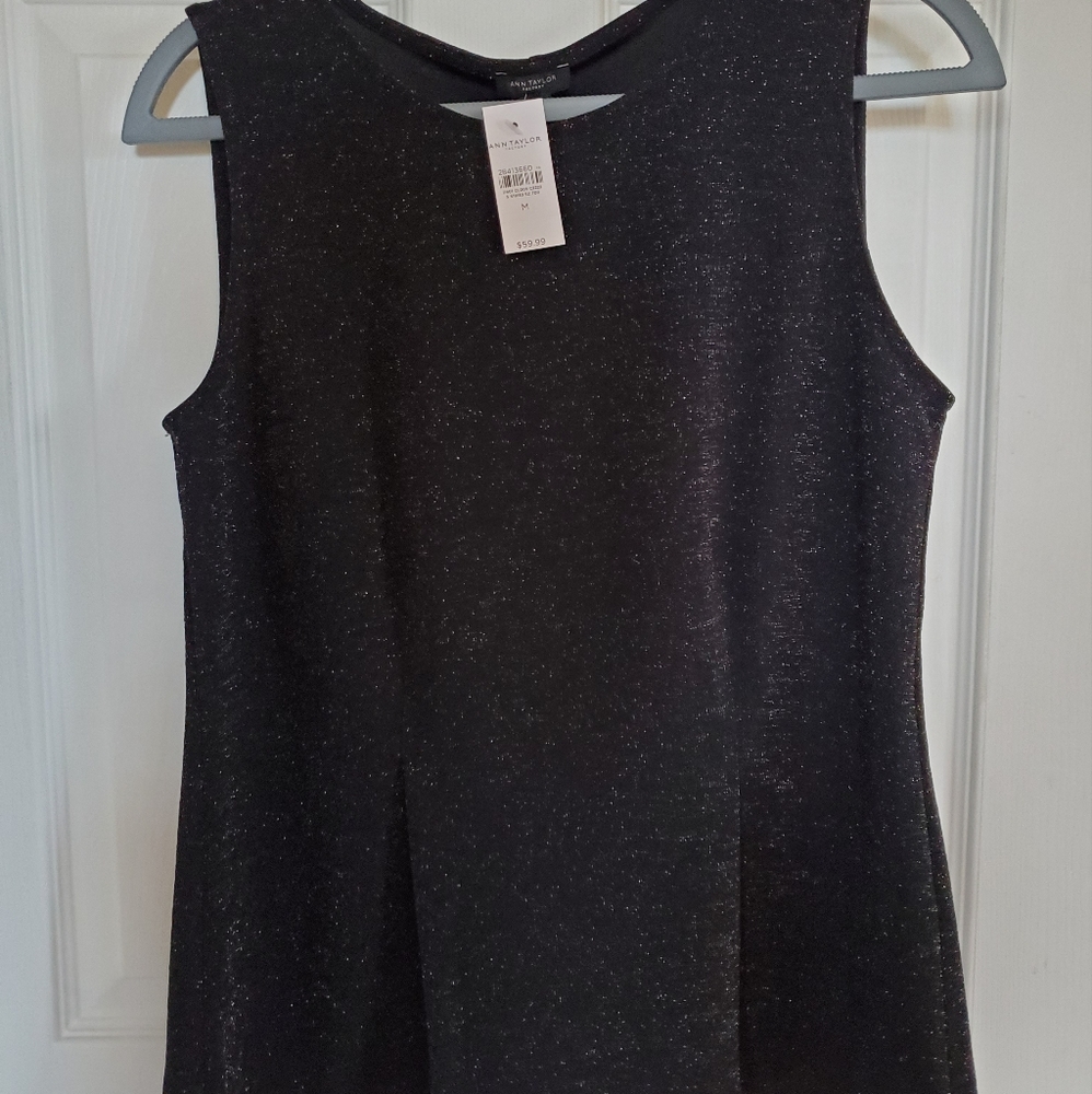 Black top with silver lurex sparkle